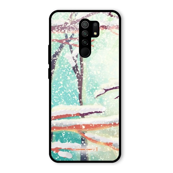 Winter Season Glass Back Case for Redmi 9 Prime