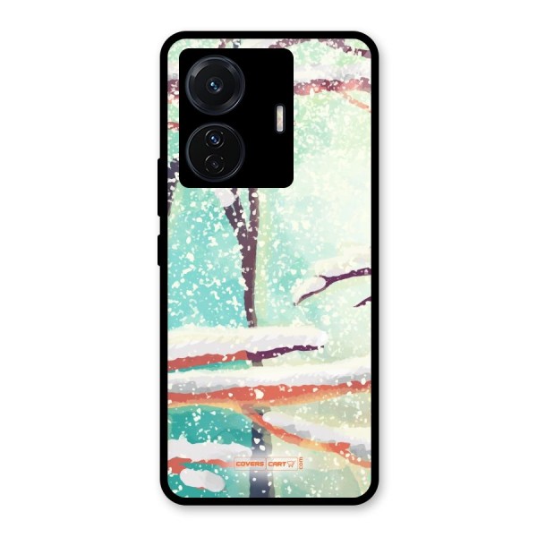 Winter Season Glass Back Case for Vivo T1 Pro