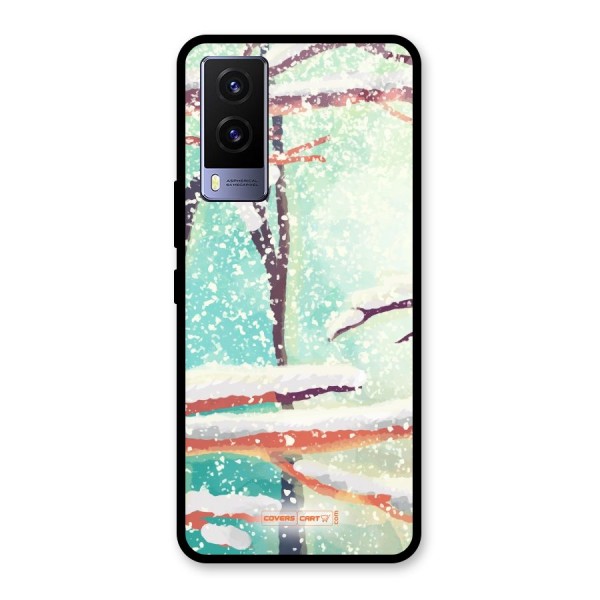 Winter Season Glass Back Case for Vivo V21e 5G