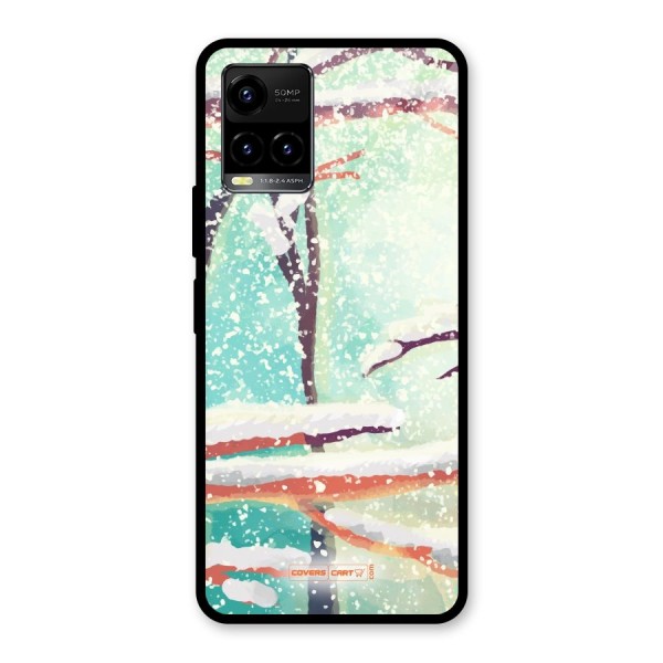 Winter Season Glass Back Case for Vivo Y21 2021