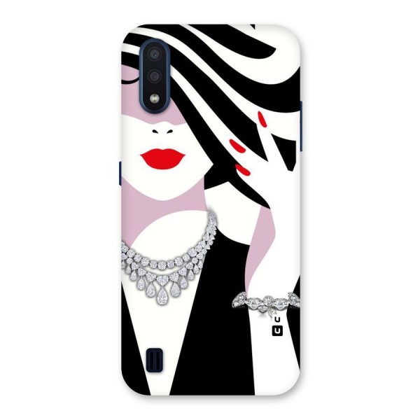 Women Beauty Back Case for Galaxy M01