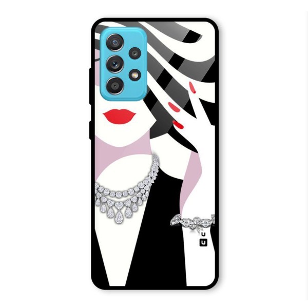 Women Beauty Glass Back Case for Galaxy A52s 5G