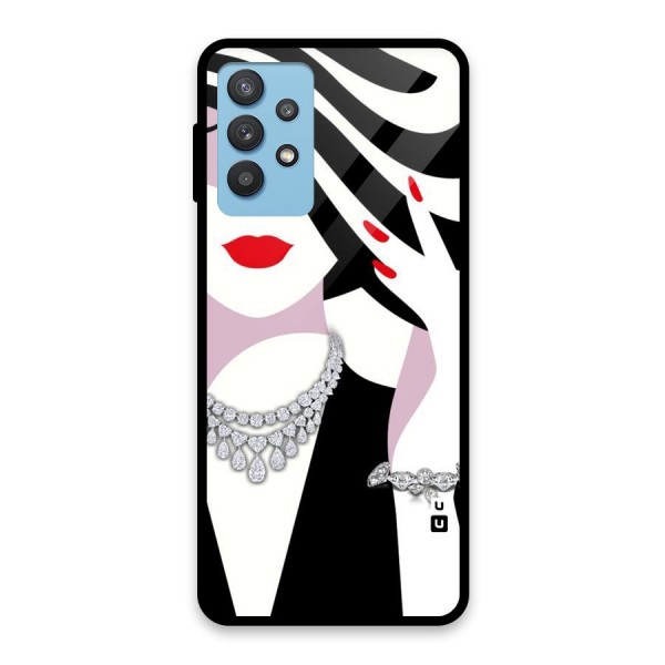 Women Beauty Glass Back Case for Galaxy M32 5G