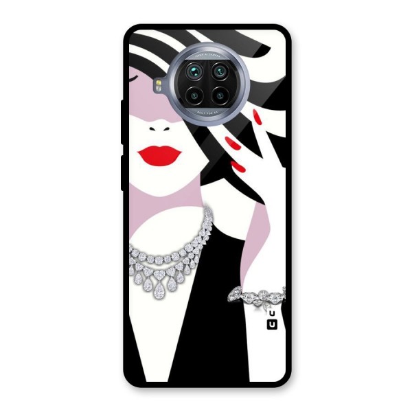 Women Beauty Glass Back Case for Mi 10i