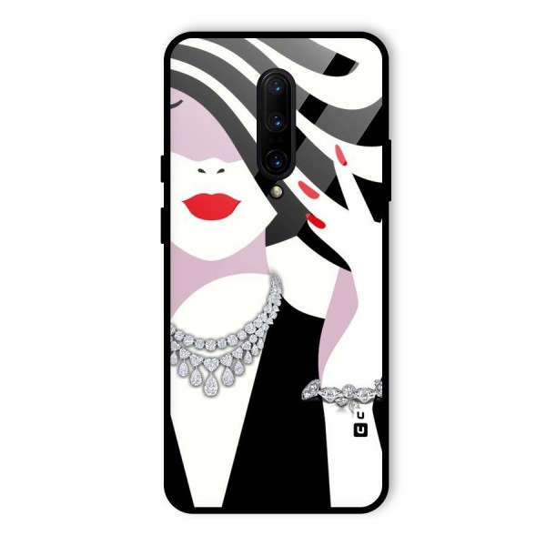 Women Beauty Glass Back Case for OnePlus 7 Pro