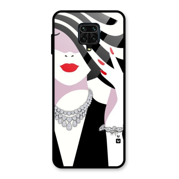 Women Beauty Glass Back Case for Poco M2 Pro