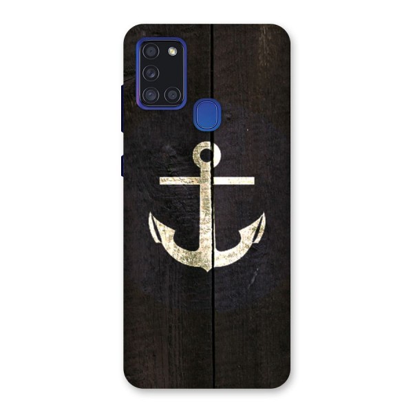 Wood Anchor Back Case for Galaxy A21s