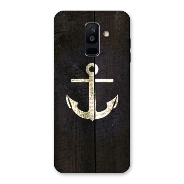 Wood Anchor Back Case for Galaxy A6 Plus