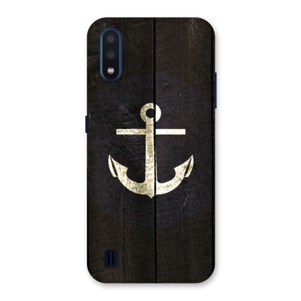 Wood Anchor Back Case for Galaxy M01