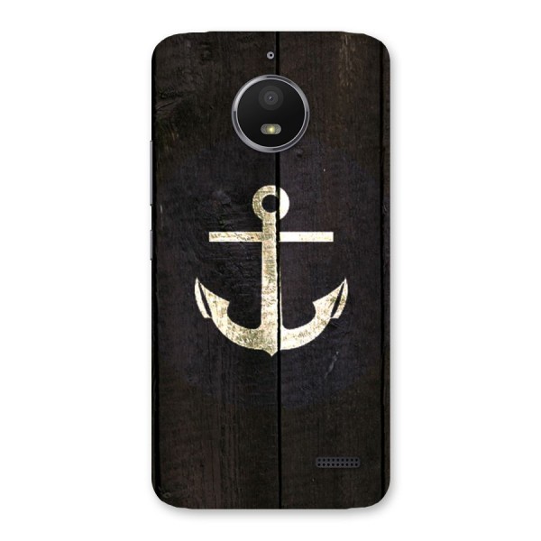 Wood Anchor Back Case for Moto E4