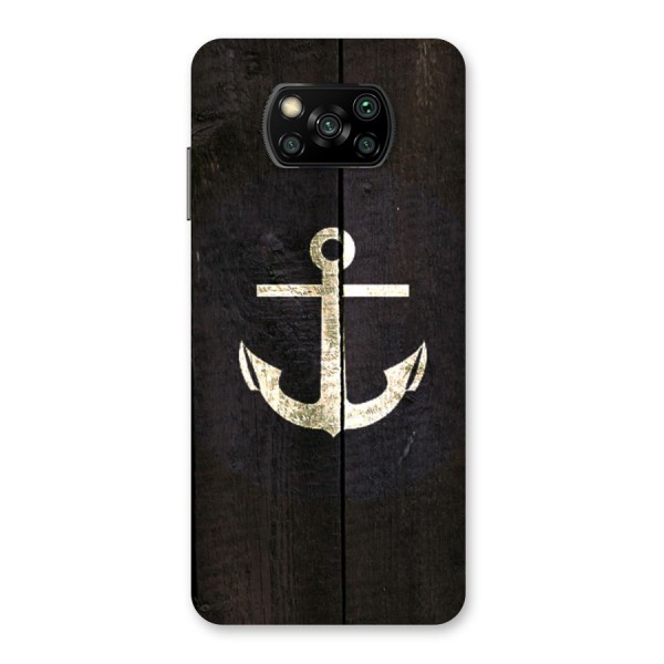 Wood Anchor Back Case for Poco X3