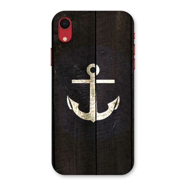 Wood Anchor Back Case for iPhone XR