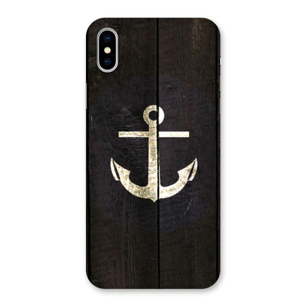 Wood Anchor Back Case for iPhone XS