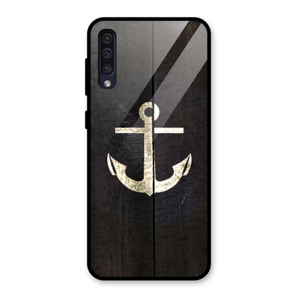 Wood Anchor Glass Back Case for Galaxy A50