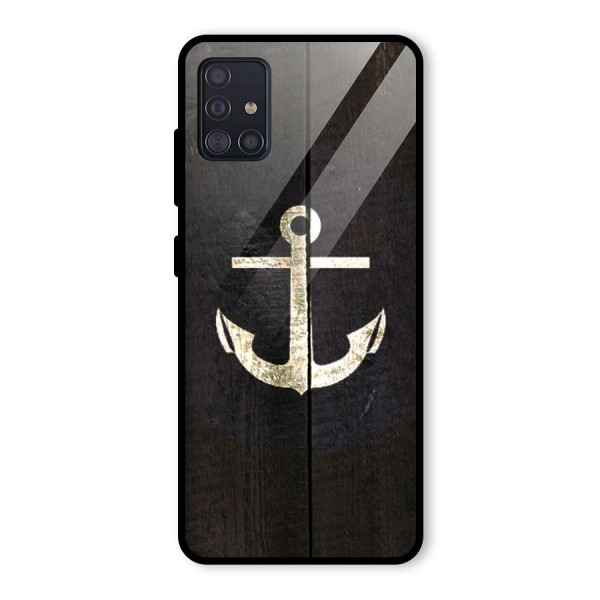 Wood Anchor Glass Back Case for Galaxy A51