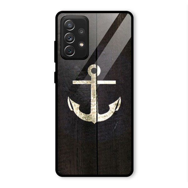 Wood Anchor Glass Back Case for Galaxy A72