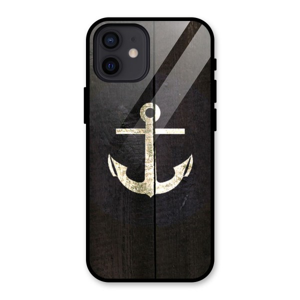 Wood Anchor Glass Back Case for iPhone 12