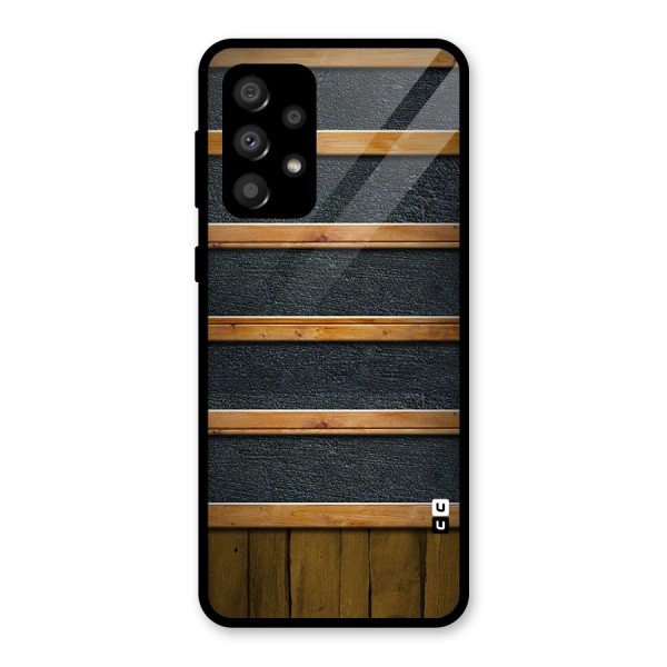 Wood Design Glass Back Case for Galaxy A32