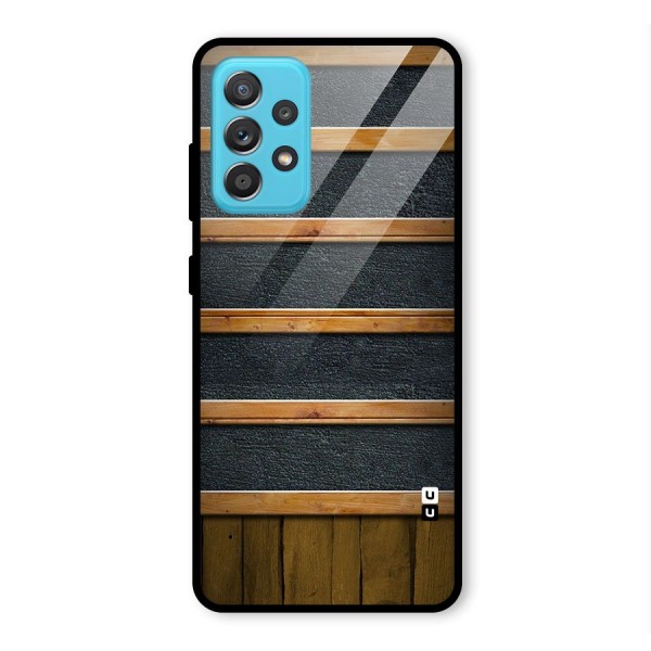 Wood Design Glass Back Case for Galaxy A52s 5G