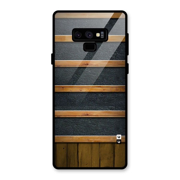 Wood Design Glass Back Case for Galaxy Note 9