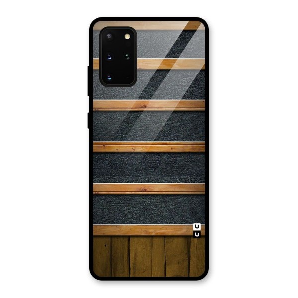 Wood Design Glass Back Case for Galaxy S20 Plus