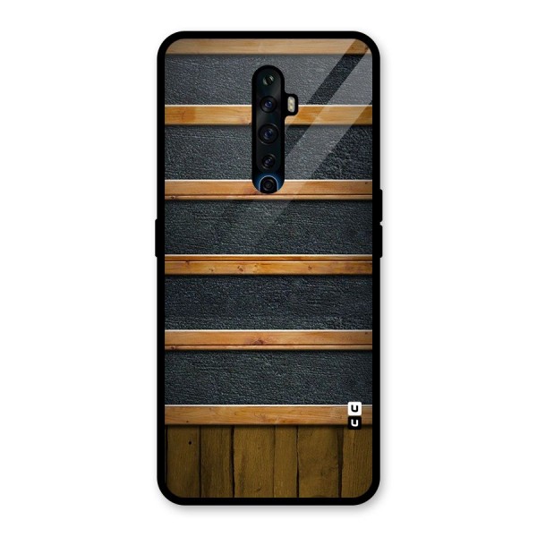 Wood Design Glass Back Case for Oppo Reno2 Z