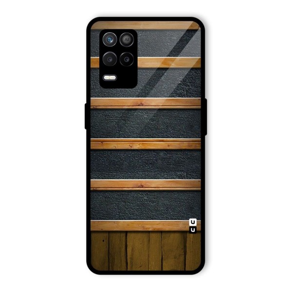 Wood Design Glass Back Case for Realme 9 5G