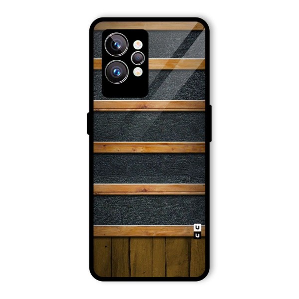 Wood Design Glass Back Case for Realme GT2 Pro