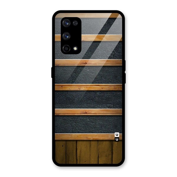 Wood Design Glass Back Case for Realme X7 Pro