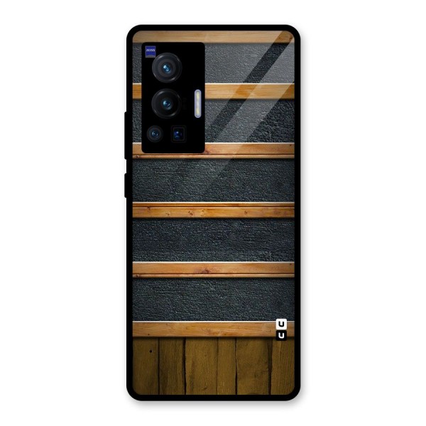 Wood Design Glass Back Case for Vivo X70 Pro