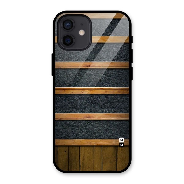 Wood Design Glass Back Case for iPhone 12