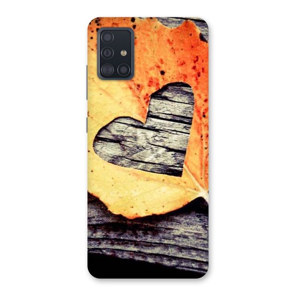 Wood Heart Leaf Back Case for Galaxy A51