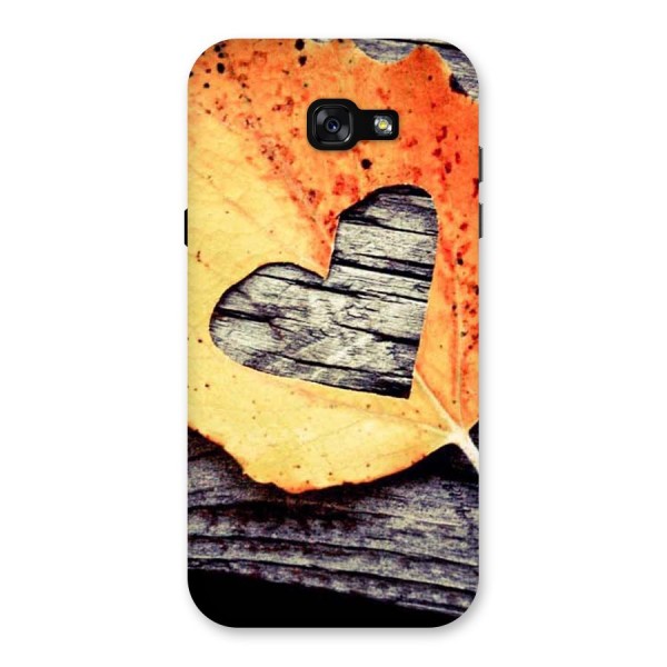 Wood Heart Leaf Back Case for Galaxy A7 (2017)