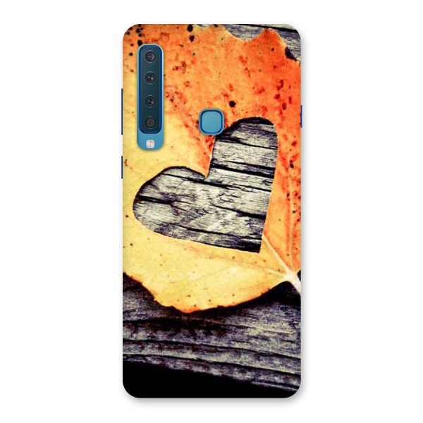 Wood Heart Leaf Back Case for Galaxy A9 (2018)