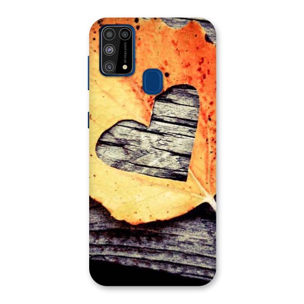 Wood Heart Leaf Back Case for Galaxy F41