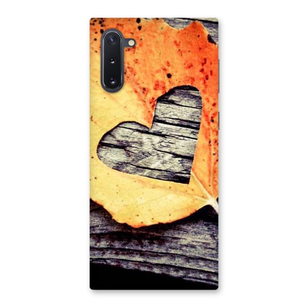 Wood Heart Leaf Back Case for Galaxy Note 10