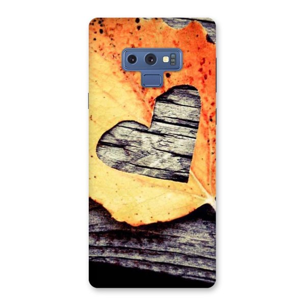 Wood Heart Leaf Back Case for Galaxy Note 9