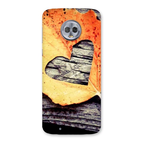 Wood Heart Leaf Back Case for Moto G6