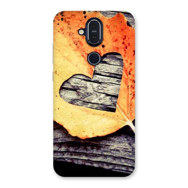 Wood Heart Leaf Back Case for Nokia 8.1