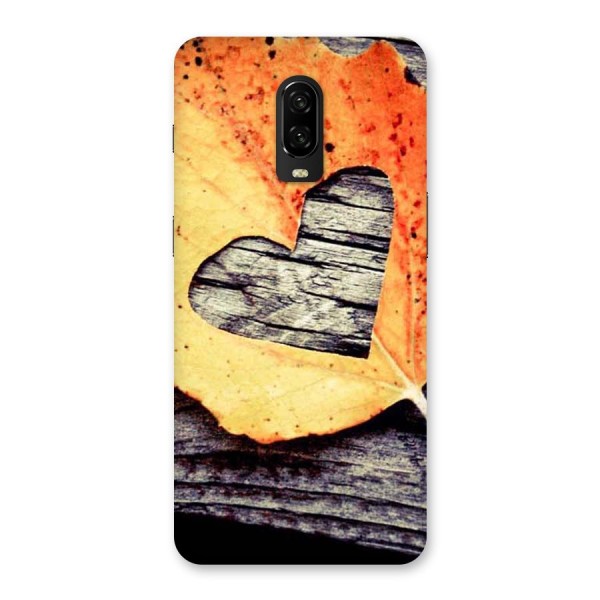 Wood Heart Leaf Back Case for OnePlus 6T