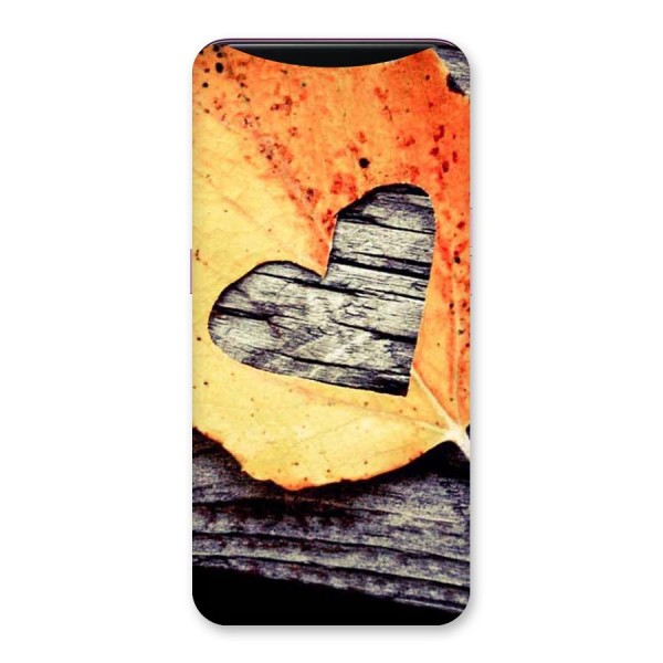 Wood Heart Leaf Back Case for Oppo Find X