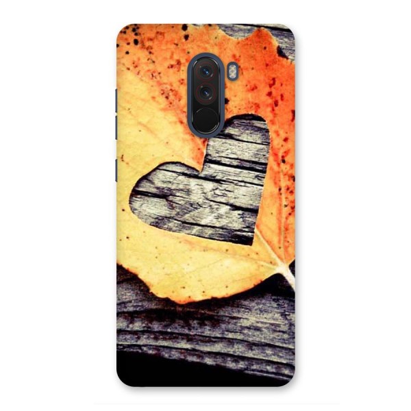 Wood Heart Leaf Back Case for Poco F1