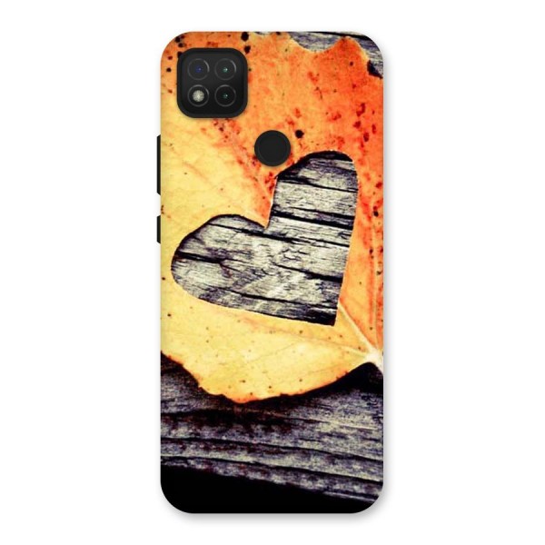 Wood Heart Leaf Back Case for Redmi 9C