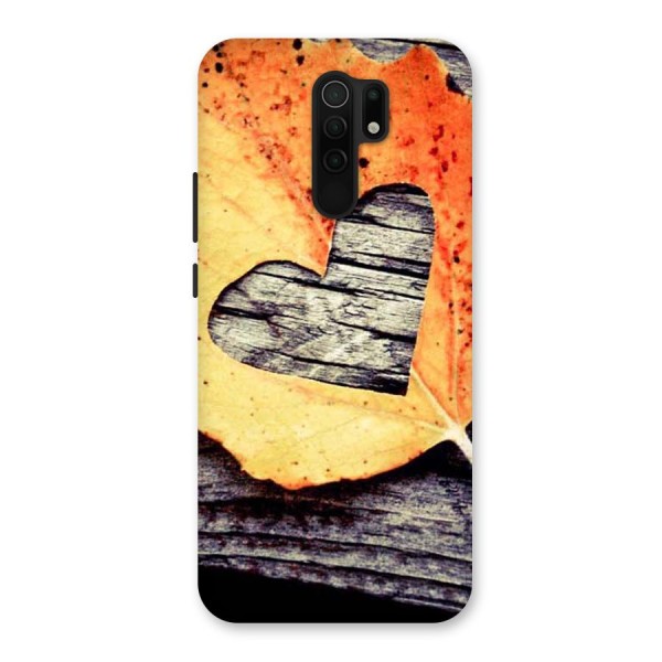 Wood Heart Leaf Back Case for Redmi 9 Prime