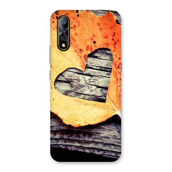 Wood Heart Leaf Back Case for Vivo S1