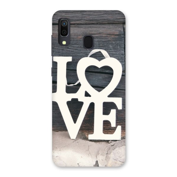 Wood Love Lock Back Case for Galaxy A20