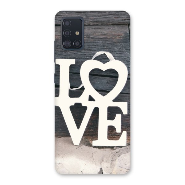 Wood Love Lock Back Case for Galaxy A51