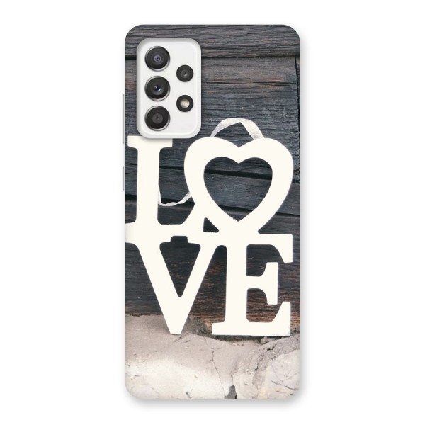 Wood Love Lock Back Case for Galaxy A52