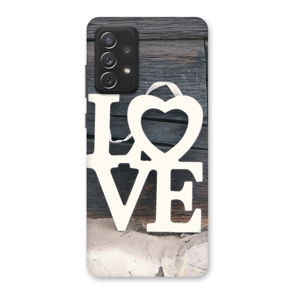 Wood Love Lock Back Case for Galaxy A72