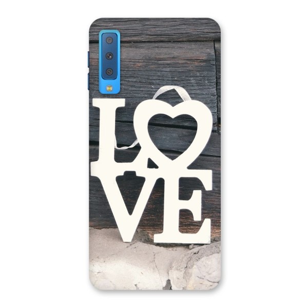 Wood Love Lock Back Case for Galaxy A7 (2018)